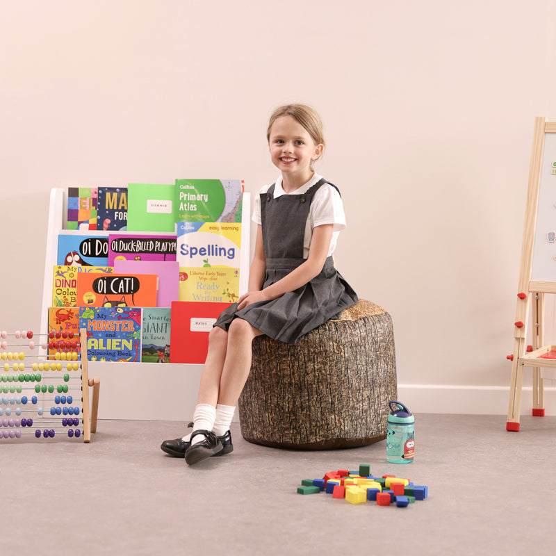 Large Tree Stump Printed Bean Bag Stool – 2 Pack, Learning SPACE