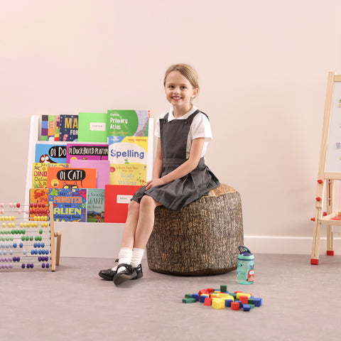 Large Tree Stump Printed Bean Bag Stool – 2 Pack, Learning SPACE