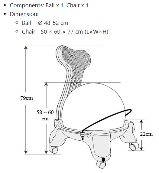 Modern Ball Chair - Improve posture and sense of balance, Learning SPACE