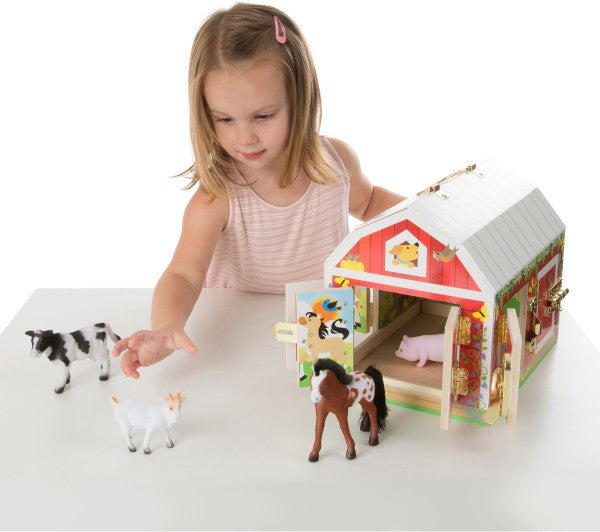 Latches Barn – Wooden Fine Motor Toy, Learning SPACE