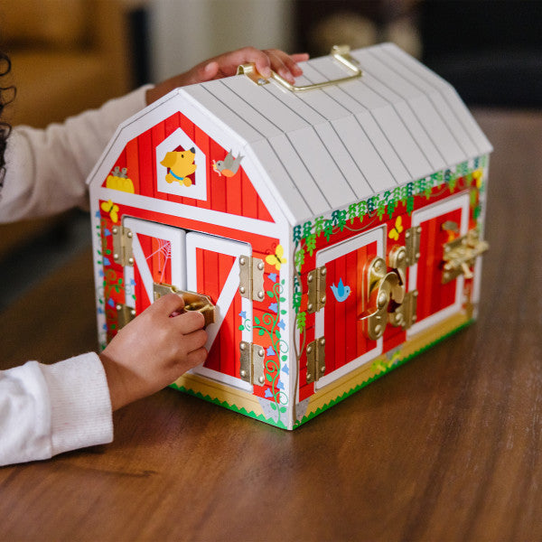 Latches Barn – Wooden Fine Motor Toy, Learning SPACE