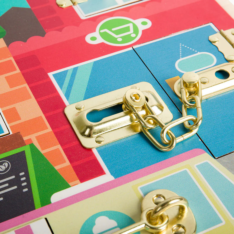 Latches & Catches Board – Unlock the Fun!, Learning SPACE