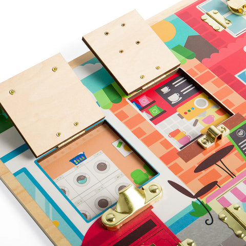 Latches & Catches Board – Unlock the Fun!-Bigjigs Toys,Cause & Effect Toys,Fine Motor Skills,Gifts For 3-5 Years Old,SCOTEXCEL-Learning SPACE