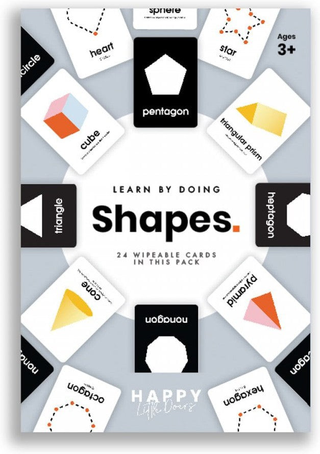 Learn Shapes Flashcards-Baby Maths, Early Years Maths, Happy Little Doers, Maths, Primary Maths, Primary Travel Games & Toys, Shape & Space & Measure-Learning SPACE