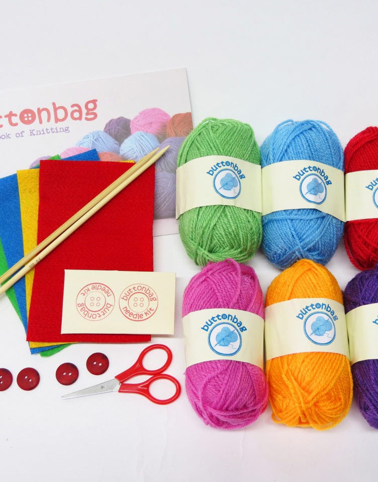 Learn to Knit Starter Set Kit for Children, Learning SPACE
