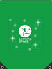 Learning SPACE Green Christmas Drawstring Tote Bag, Learning SPACE
