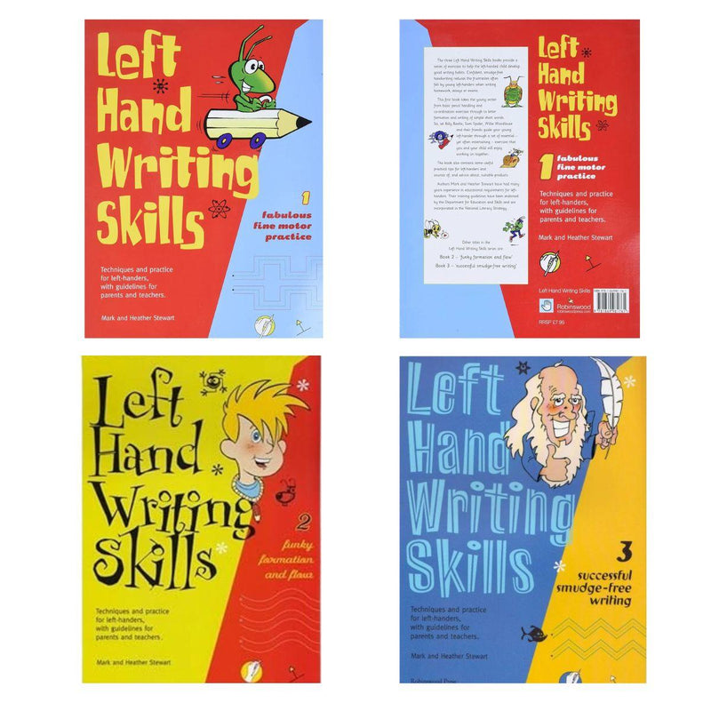Left Hand Writing Skills Book Set - Contains Books 1, 2 and 3, Learning SPACE