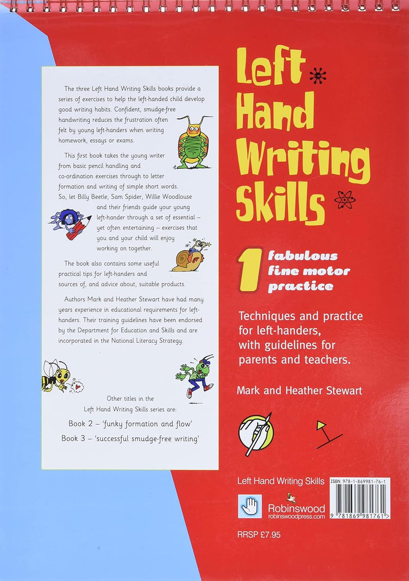 Left Hand Writing Skills Book Set - Contains Books 1, 2 and 3, Learning SPACE