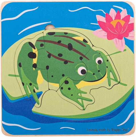 Lifecycle Layer Puzzle - Frog-13-99 Piece Jigsaw, 2-12 Piece Jigsaw, Bigjigs Toys, Sound. Peg & Inset Puzzles, Stock, World & Nature-Learning SPACE