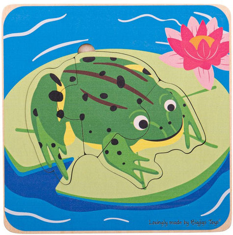 Lifecycle Layer Puzzle - Frog-13-99 Piece Jigsaw, 2-12 Piece Jigsaw, Bigjigs Toys, Sound. Peg & Inset Puzzles, Stock, World & Nature-Learning SPACE