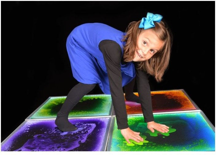 Light-Up Liquid Filled Sensory Floor Tile, Learning SPACE