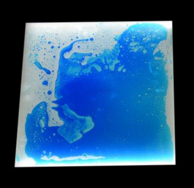 Light-Up Liquid Filled Sensory Floor Tile, Blue/White Learning SPACE