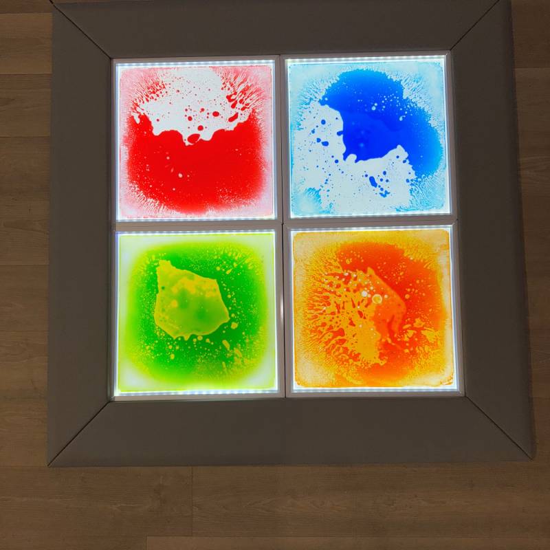 Light Up Sensory Floor Tile Kit (4 Tiles + Adaptor + Surround), Learning SPACE