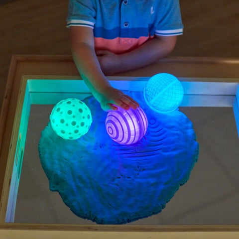 Light Up Tactile Glow Spheres-AllSensory,Calming and Relaxation,Games & Toys,Helps With,Sensory Light Up Toys,Sensory Seeking,Strength & Co-Ordination,TTS Toys,Visual Sensory Toys-Learning SPACE