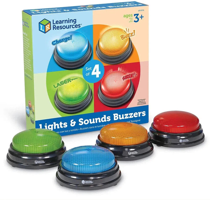 Lights and Sounds Buzzers (Set of 4), Learning SPACE