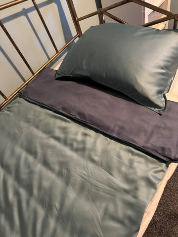Lightweight Fabric Weighted Blanket - 3/4/5 kg (Grey/Green), Learning SPACE