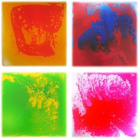 Liquid Filled Sensory Floor Tile - Set of 4 - Small, Learning SPACE