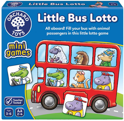 Little Bus Lotto Mini Game-Early Years Maths,Early Years Travel Toys,Games & Toys,Gifts For 2-3 Years Old,Maths,Maths Toys,Memory Pattern & Sequencing,Orchard Toys,Primary Games & Toys,Primary Maths,Primary Travel Games & Toys,Stock-Learning SPACE
