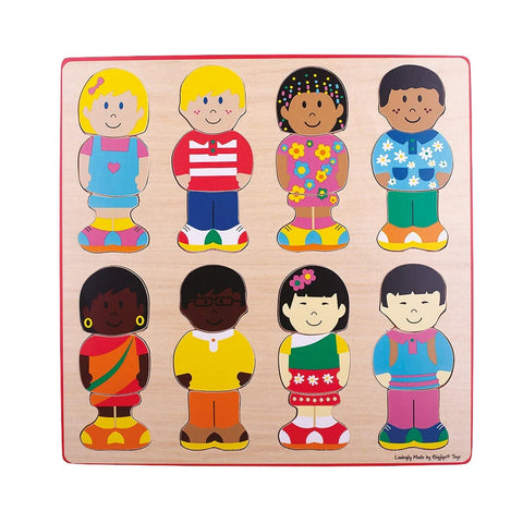 Little Friends Matching Puzzle-Bigjigs Toys, Sound. Peg & Inset Puzzles, Wooden Toys-BJ782-Learning SPACE