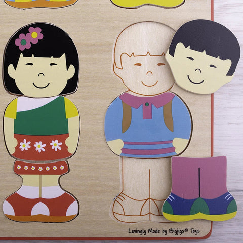 Little Friends Matching Puzzle-Bigjigs Toys, Sound. Peg & Inset Puzzles, Wooden Toys-BJ782-Learning SPACE