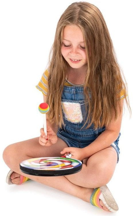 Lollipop Drum - 8 Inch - Children's Musical Instrument, Learning SPACE