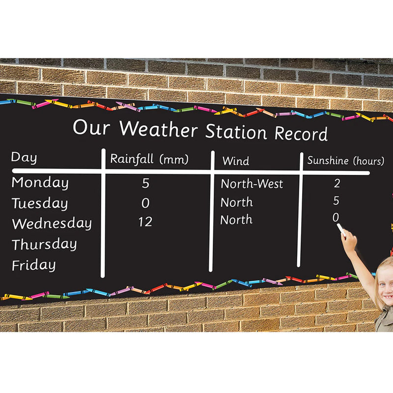 Long Indoor/Outdoor Mural Chalkboard, Learning SPACE