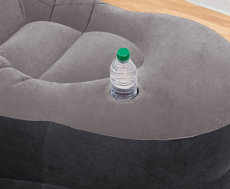 Loungin' Around Ultra Lounge with Ottoman - Grey