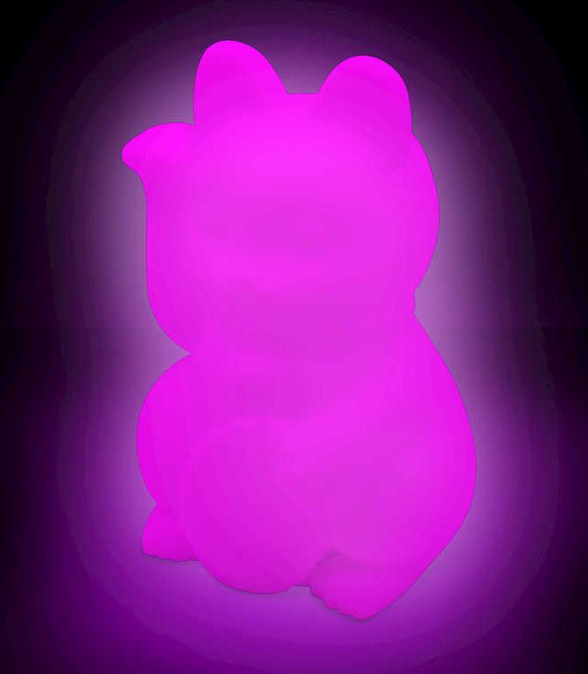 Lumez Squishy Colour Changing Lucky Cat Light, Learning SPACE