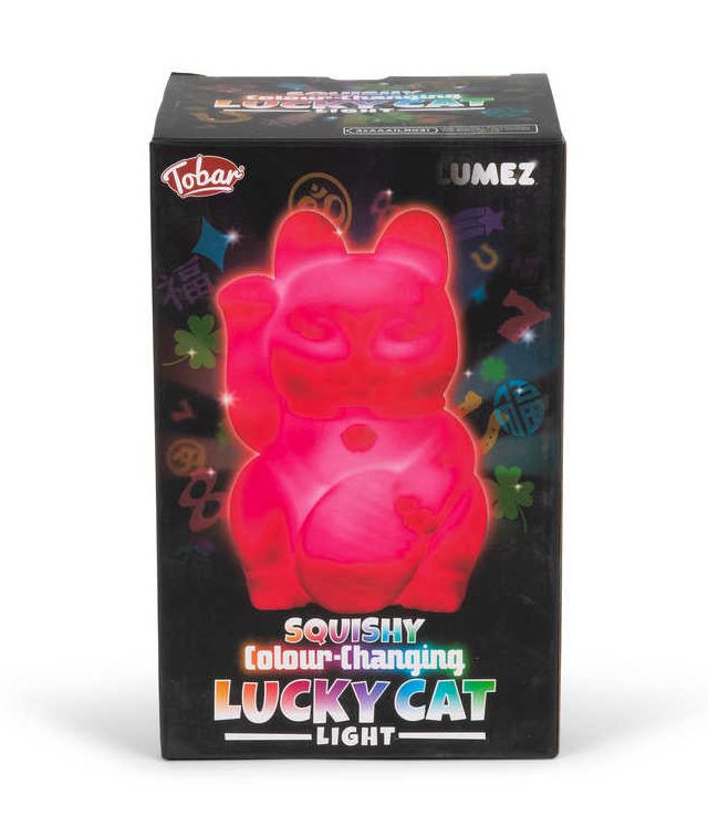 Lumez Squishy Colour Changing Lucky Cat Light, Learning SPACE