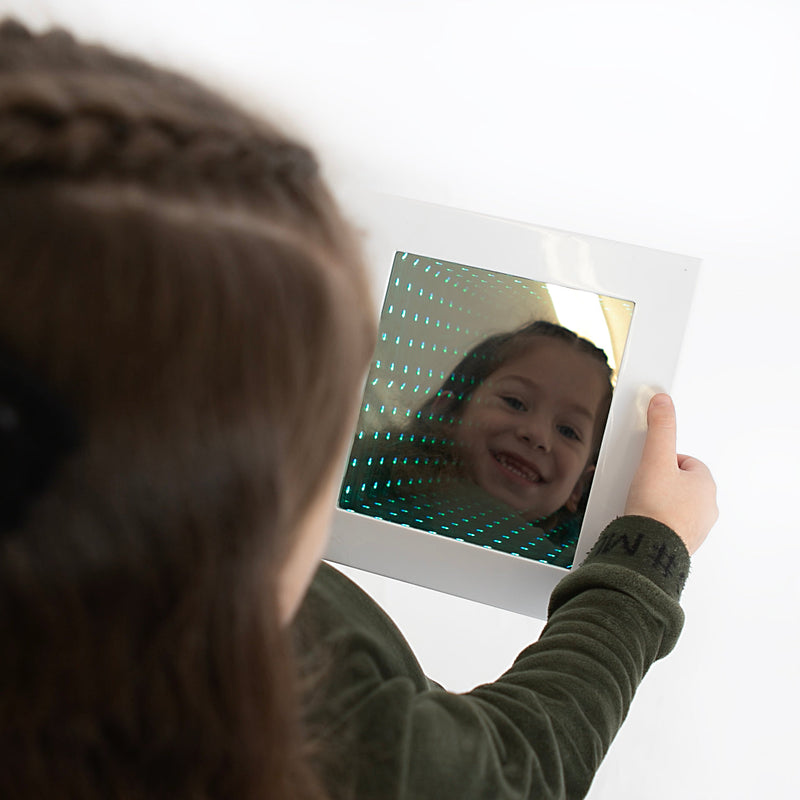 Lumina Colour Changing Square Tunnel Infinity Lamp, Learning SPACE