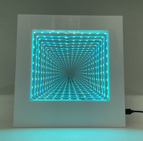 Lumina Colour Changing Square Tunnel Infinity Lamp-Blind & Visually Impaired,Infinity mirror,Lumina,Playlearn,Sensory Mirrors,Visual Fun,Visual Sensory Toys-Learning SPACE