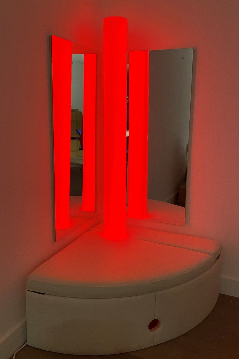 Lumina Corner Padded Plinth (For 15cm Diameter Bubble tubes), Learning SPACE