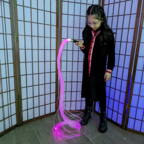 Lumina Fibre Optic Wand with Tails 1.5m-Calming & Anxiety,Den Accessories,Fibre Optic Lighting,Playlearn,Sensory,Sensory Light Up Toys,Sensory Processing Disorder,Sensory Seeking,Visual Sensory Toys-Learning SPACE