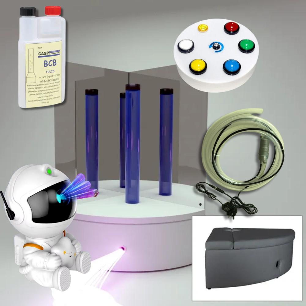 Lumina Portable Sound Reactive Sensory Room Corner with Fibre Optic Lighting & 1.8m Bubble Tube & Accessories-Sensory toy-Best Seller,Bubble Tubes,excell2,Fibre Optic Lighting,homebt,Learning SPACE,Lumina,Plinths,Portable Sensory Rooms,Ready Made Sensory Rooms,Sensory Boxes-Learning SPACE