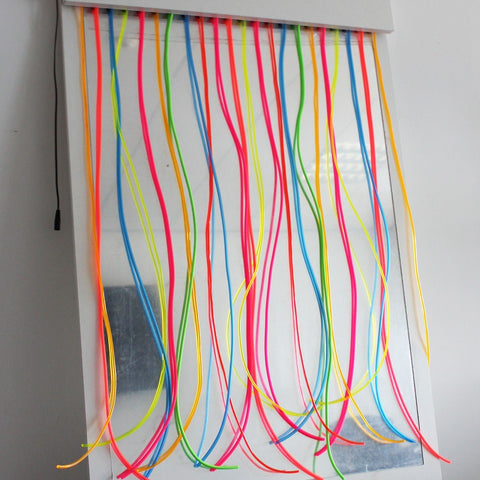 Lumina UV Mirror with Strands - 100 x 70-AllSensory,Calming & Anxiety,Helps With,Lumina,Playlearn,Rainbow Theme Sensory Room,Seasons,Sensory Mirrors,Sensory Seeking,Stock,UV Lights,UV Reactive-Learning SPACE