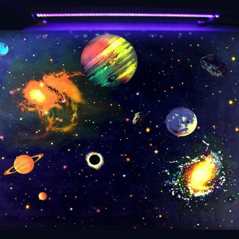 Lumina UV Wall Paper Galaxy-Lumina,Playlearn,Sensory Wall Panels & Accessories,Stock,UV Reactive-Learning SPACE
