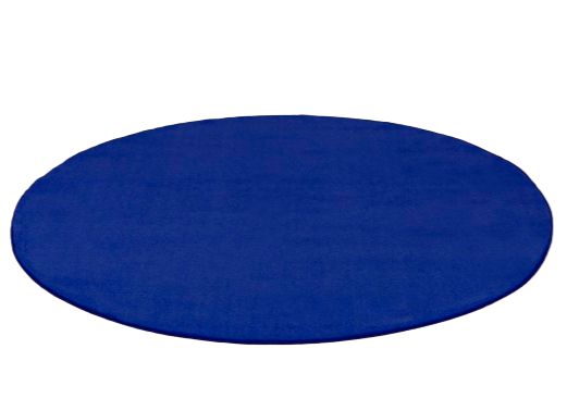 Luxury Super Soft Round Carpet 2m, Navy Learning SPACE