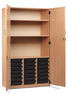 21 Single Tray Storage Cupboard-Cupboards, Cupboards With Doors, Storage, Storage Bins & Baskets, Trays, Wellbeing Furniture-Learning SPACE