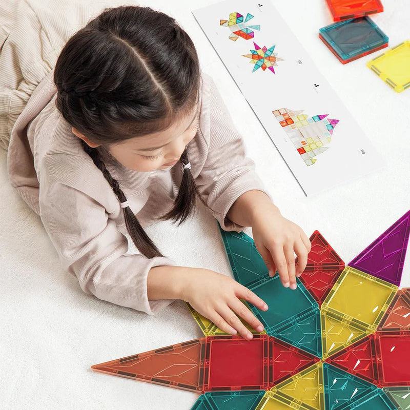 MagArt Building Set with Magnetic Tiles 108pcs, Learning SPACE