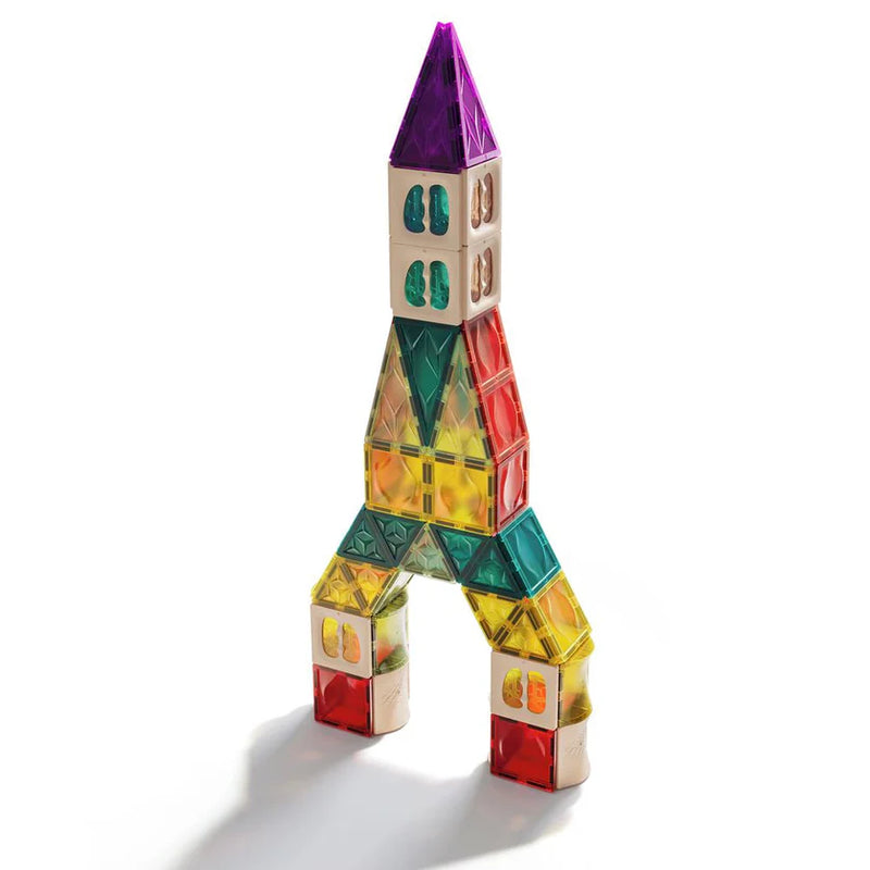 MagArt Building Set with Magnetic Tiles 108pcs, Learning SPACE