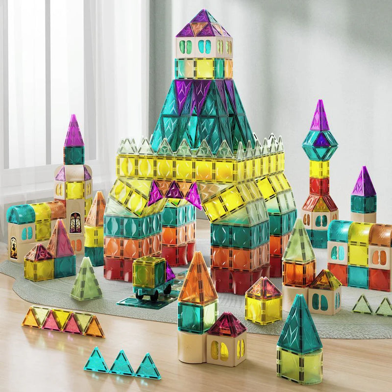 MagArt Building Set with Magnetic Tiles 108pcs, Learning SPACE