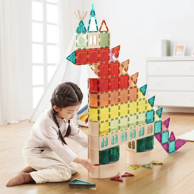 MagArt Building Set with Magnetic Tiles 108pcs, Learning SPACE