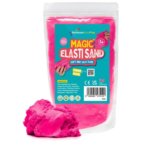 Magic Elasti Sand 485g-Early Education & Smart Toys-Arts & Crafts,Baby Bath. Water & Sand Toys,Calming & Anxiety,Calming and Relaxation,Craft Activities & Kits,Early Arts & Crafts,Eco Friendly,Games & Toys,Helps With,Messy Play,Modelling Clay,Primary Arts & Crafts,Rainbow Eco Play,Sand,Tactile Toys & Books,Water & Sand Toys-Pink-E9285-Learning SPACE