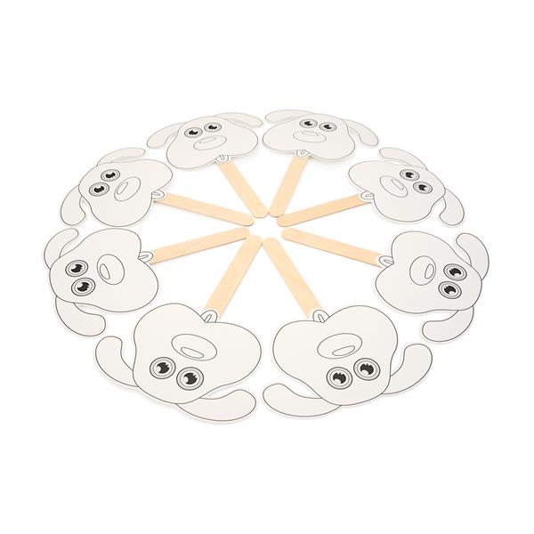 Make Your own Lollipop Dog Fan Pack of 10, Learning SPACE