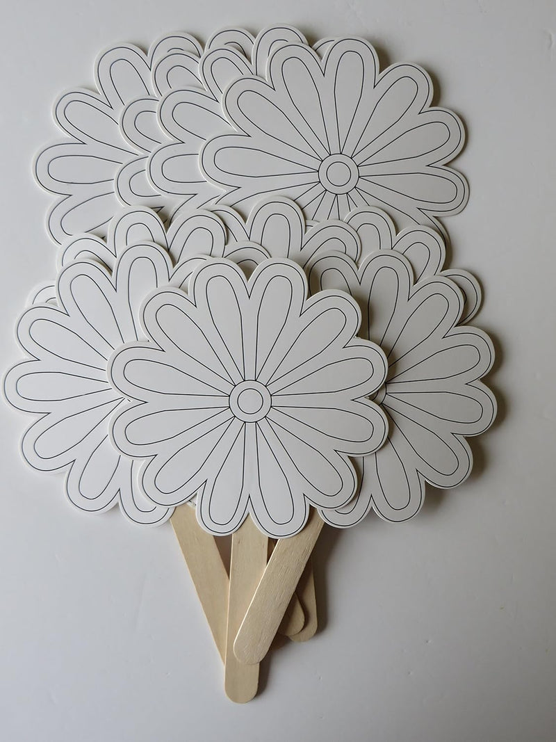 Make Your own Lollipop Flower Fan. Pack of 10, Learning SPACE