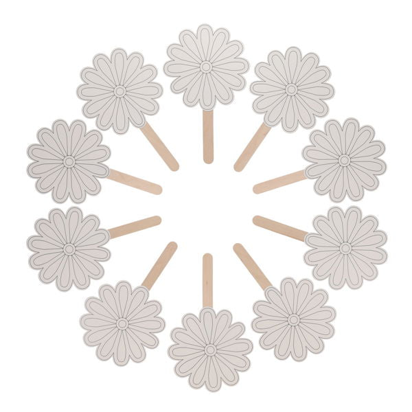 Make Your own Lollipop Flower Fan. Pack of 10, Learning SPACE