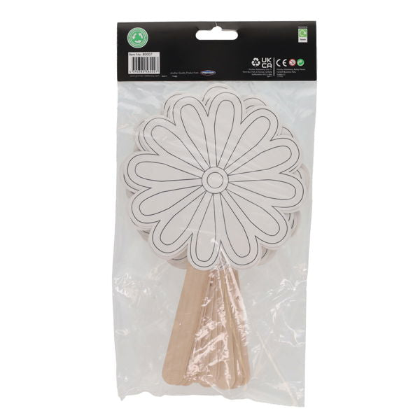 Make Your own Lollipop Flower Fan. Pack of 10, Learning SPACE