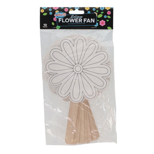 Make Your own Lollipop Flower Fan. Pack of 10, Learning SPACE