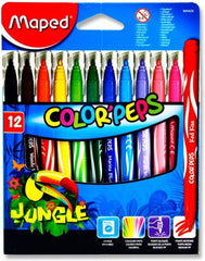 Maped Color'peps Jungle Colour Markers - Pk 12-Art Materials,Arts & Crafts,Back To School,Drawing & Easels,Early Arts & Crafts,Maped Stationery,Primary Arts & Crafts,Stock-Learning SPACE