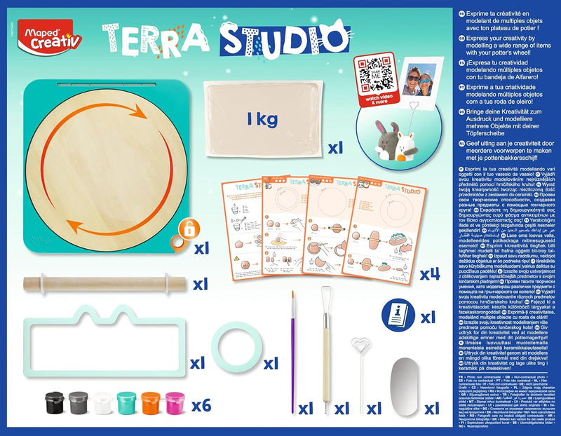 Maped Creativ Terra Studio - Pottery Kit for Kids, Learning SPACE
